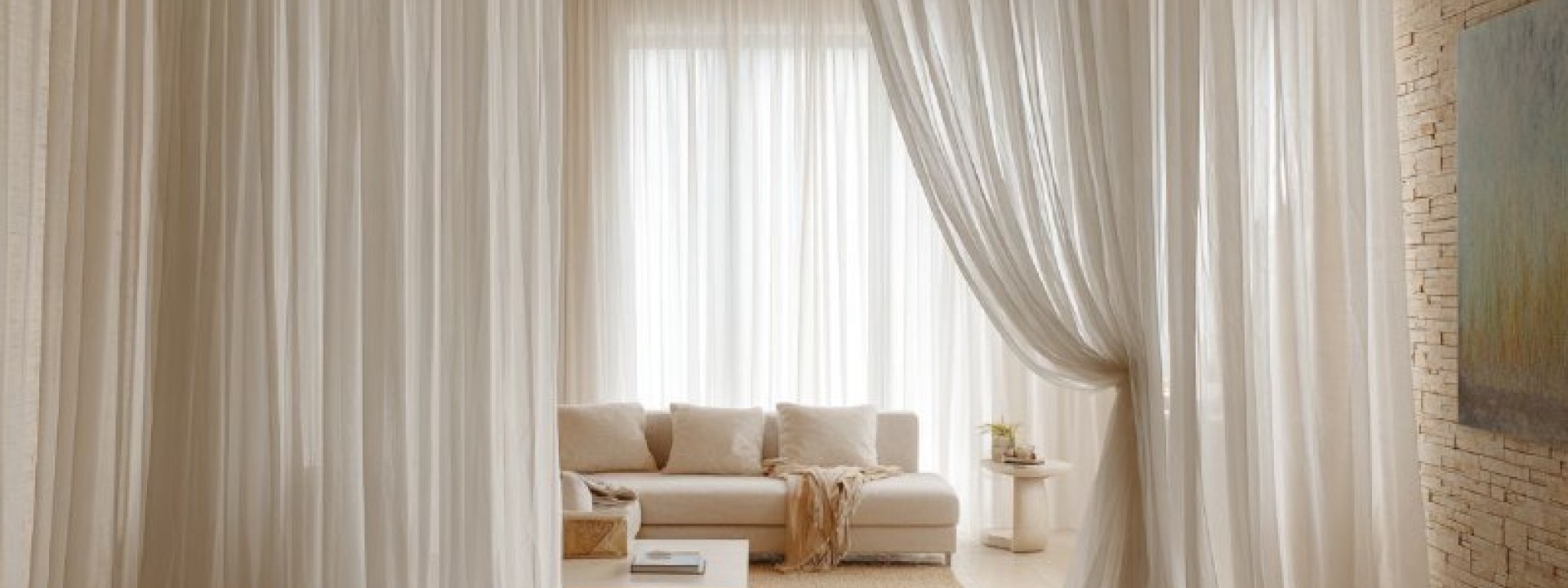 Заказать пошив штор из ткани сетка в ателье-магазине