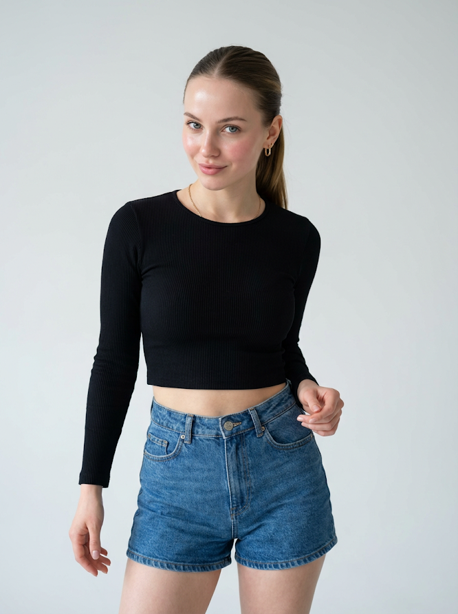 Топ с длинным рукавом женский