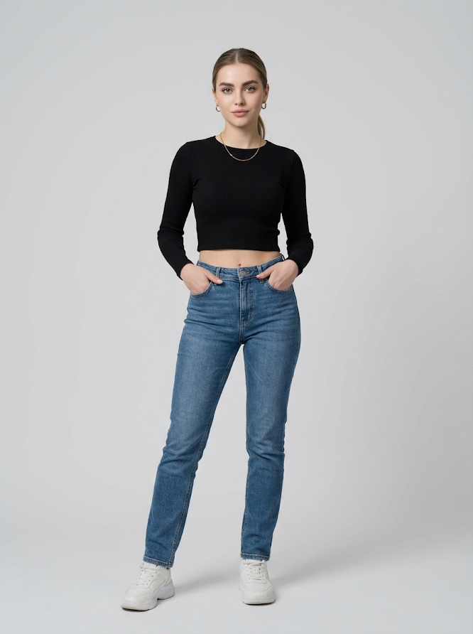 Топ с длинным рукавом женский